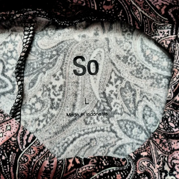 So L NWT Paisley Fit And Flare Long Sleeve Dress - Picture 6 of 10